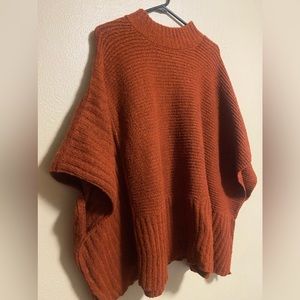 Universal Thread Poncho-Style Sweater/Size M/Color Rust